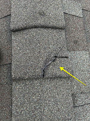 cracked roof ridge caps