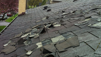 weather damaged roof in Kelowna Vernon Penticton Okanagan